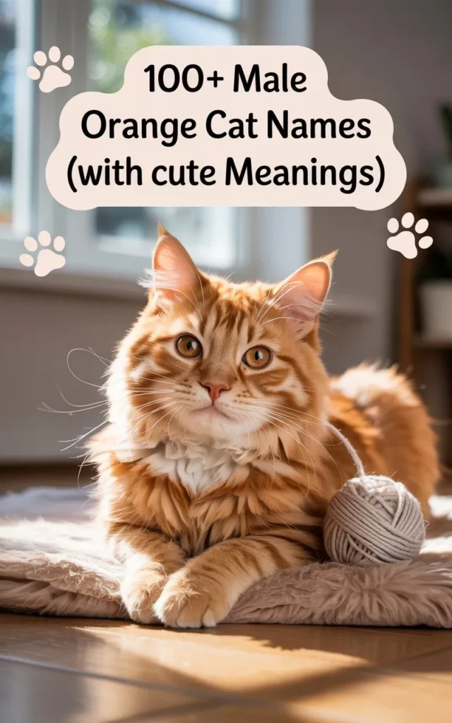 Male Orange Cat Names with Meanings